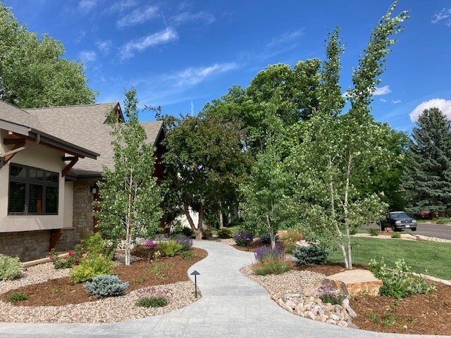 Craftsman-home front yard landscape by Brooks Landscape